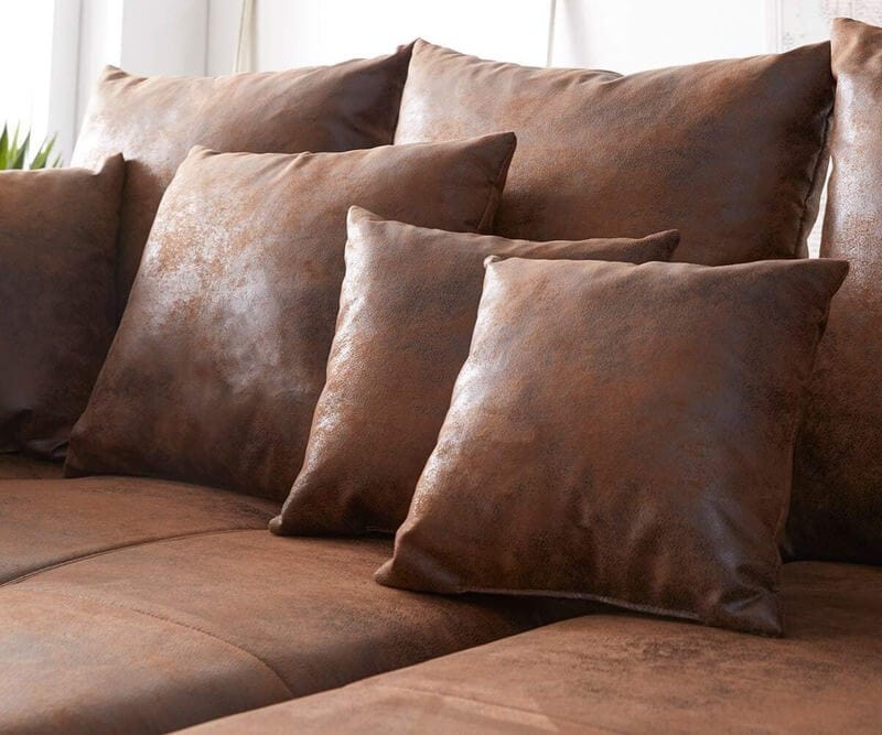 Canapea extensibilă cu 2 lazi de depozitare Big Sofa Verona Brown 305x110 cm cu taburet inclus | Dumonde Furniture & Deco Concept.